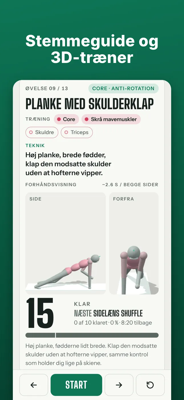 Stemmeguide og 3D-træner