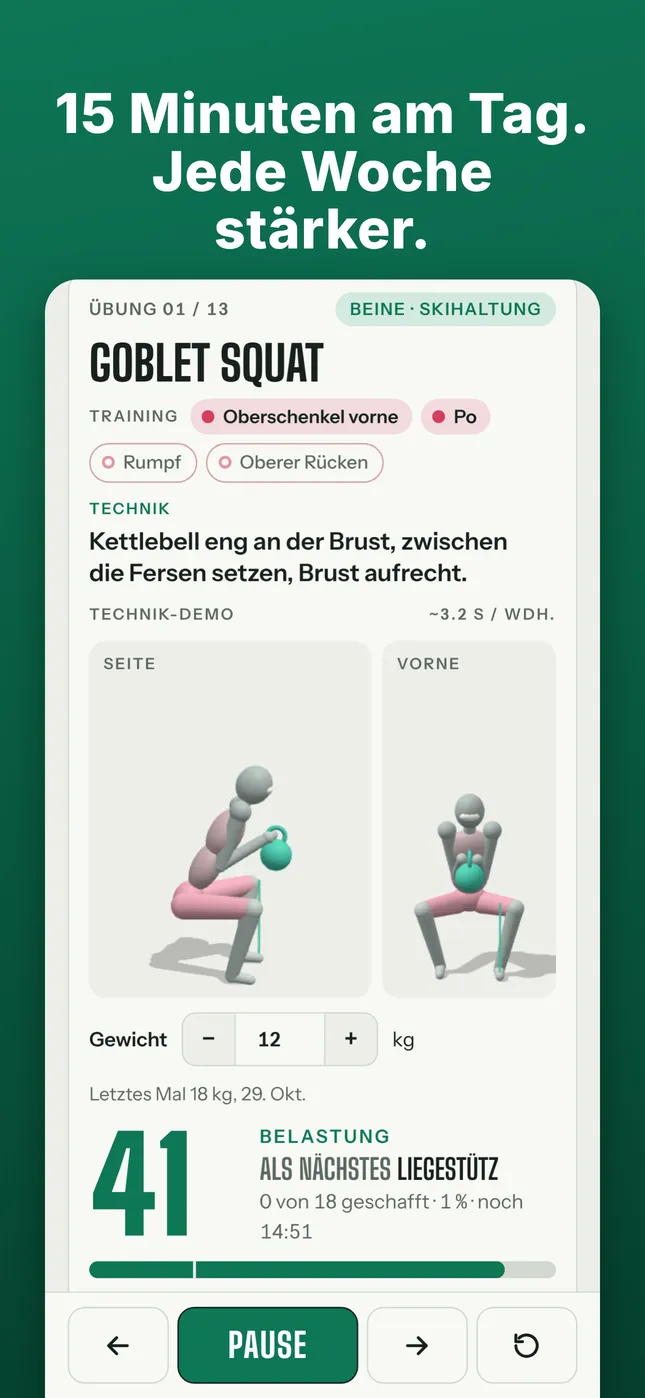 15-Minuten-Kraftzirkel