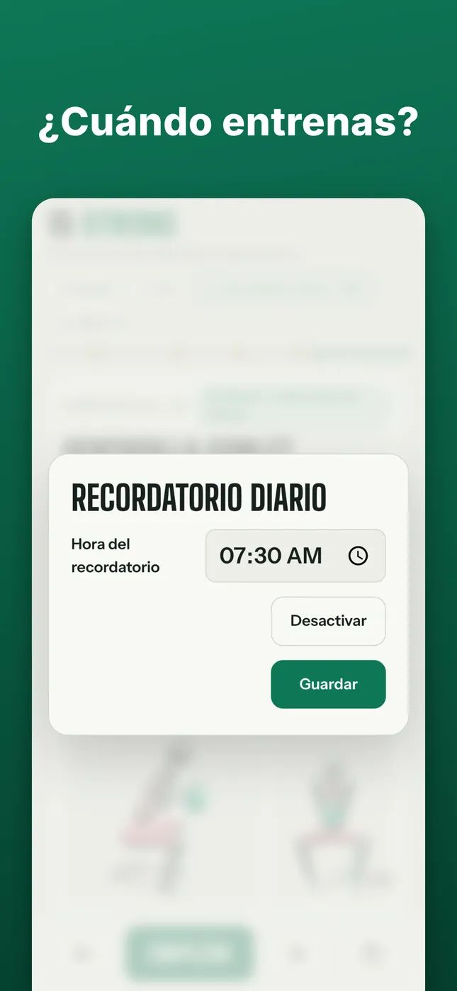 ¿Cuándo entrenas?