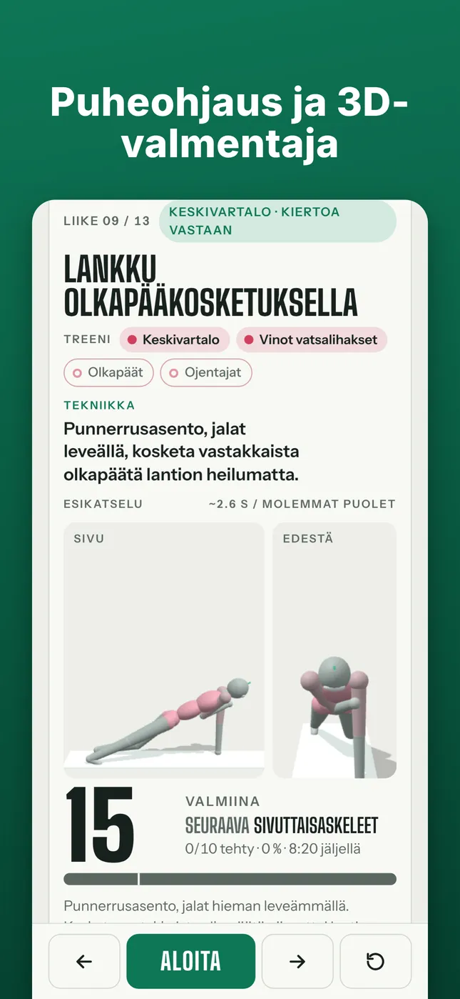 Puheohjaus ja 3D-valmentaja