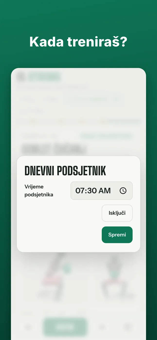 Kada treniraš?