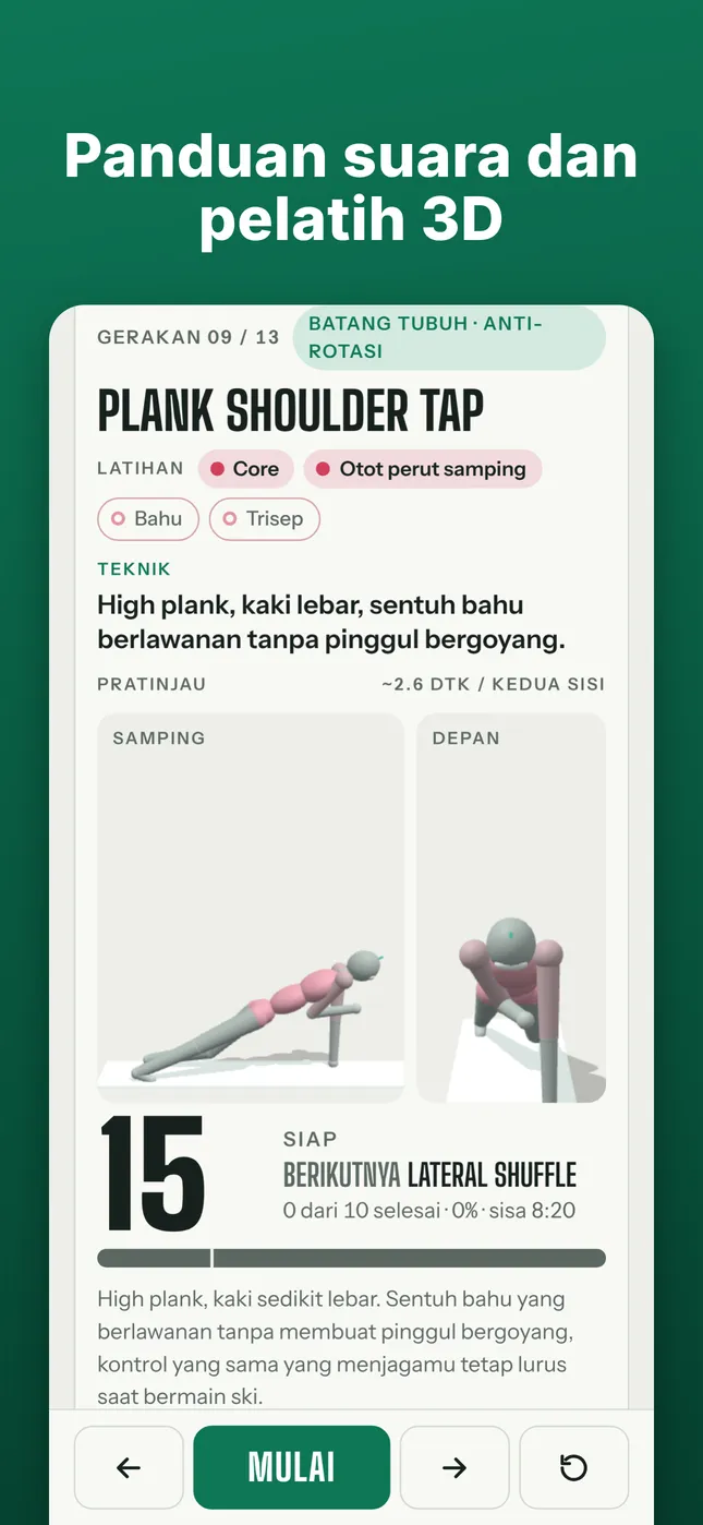 Panduan suara dan pelatih 3D